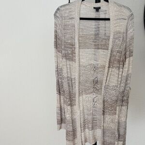 Torrid Beige and Gray Knit Cardigan